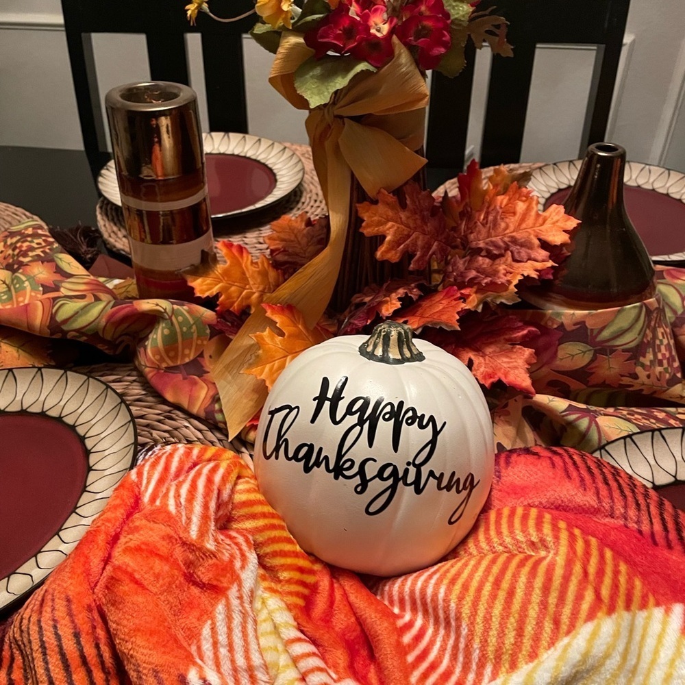 Cream and white pumpkin
